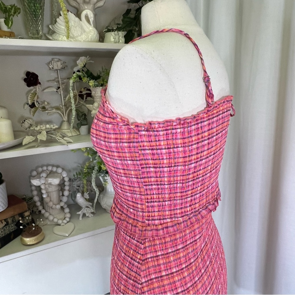 Koko and Mason Pink Plaid Spaghetti Strap Dress - Picture 7 of 14